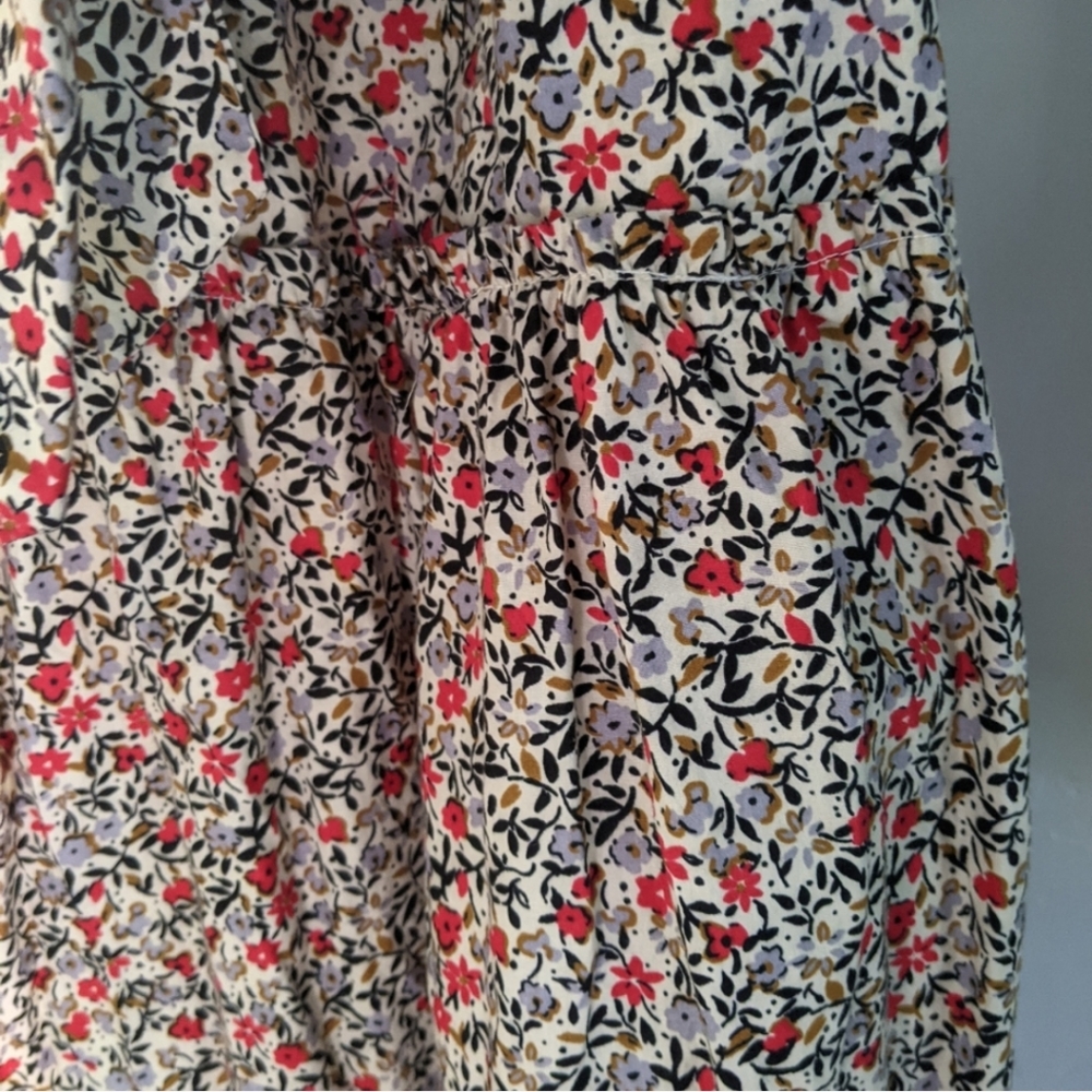 Anthropologie Floral Prairie Puff Sleeve Tiered Maxi Dress - Picture 7 of 16